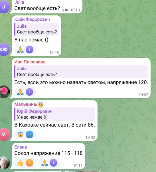 На окупованій частині Херсонщини світло з’являється лише на 20–30 хвилин