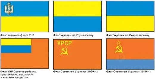 Прапори періоду громадянської війни та радянських годин