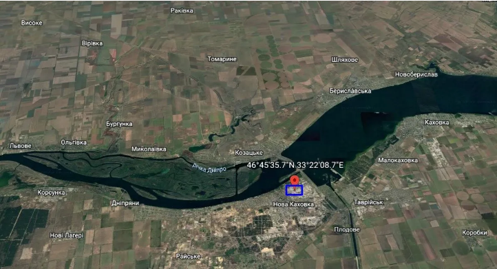 Місце падіння уламків ракети ППО росіян