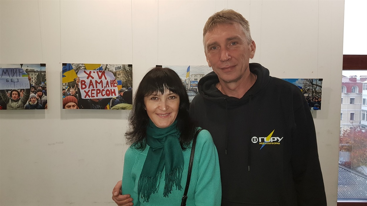 Олександр Корняков і журналістка Марина Савченко