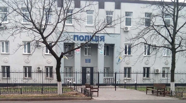 Будівля Каховського районного відділення поліції в Новій Каховці. Тепер тут знаходиться окупаційна поліція