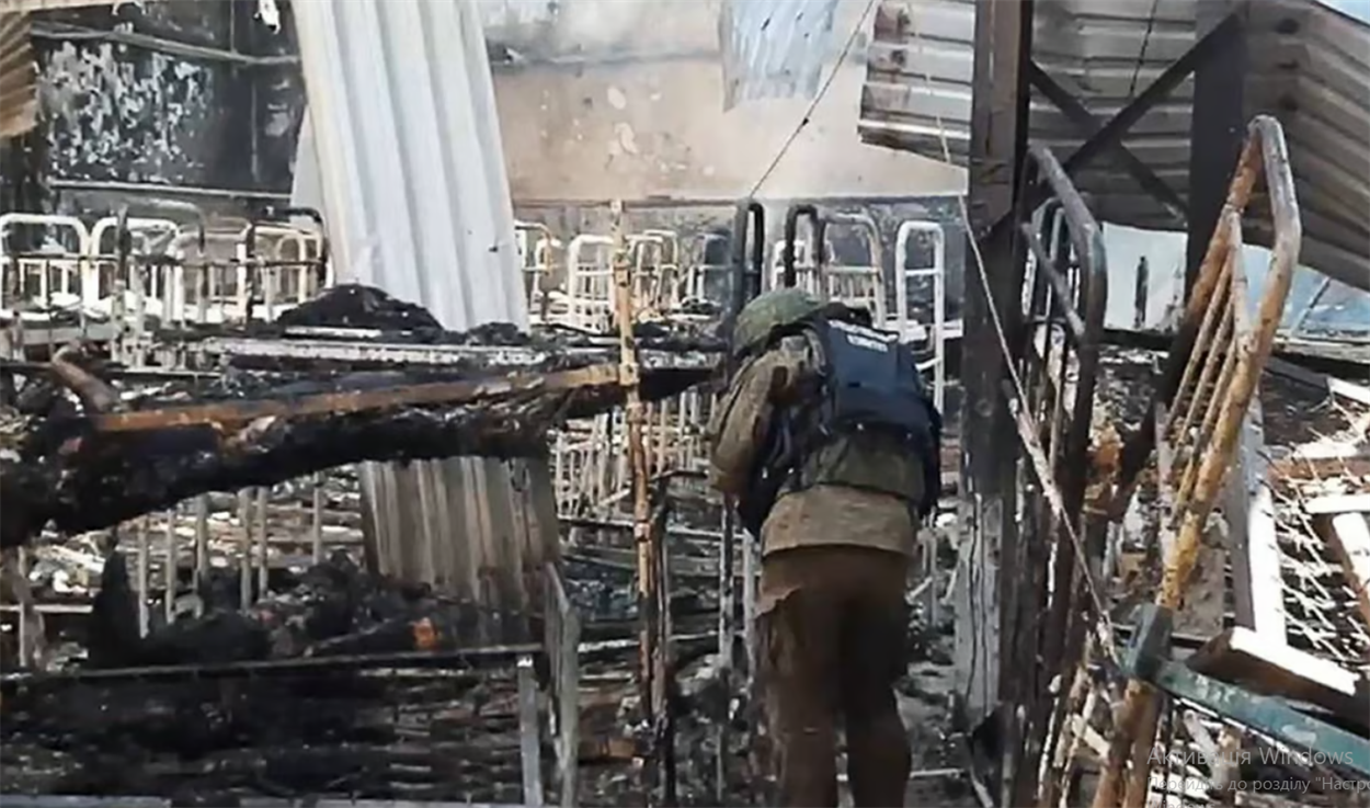 Місце теракту у Оленівці