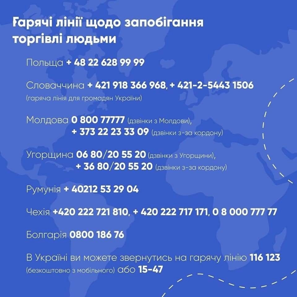 Гаряча лінія щодо запобігання торгівлі людьми