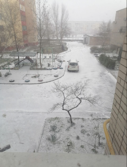 У Нову Каховку прийшла зима.