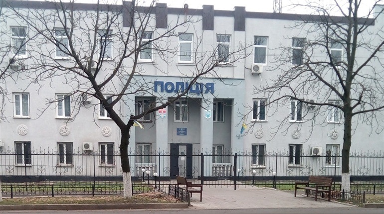 Будівля Каховського районного відділу поліції в Новій Каховці, де окупанти влаштували катівні.